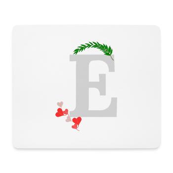 E - Mousepad (Querformat) - Weiß - Vorne