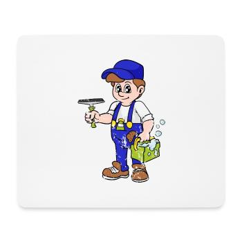 Retro vintage grunge style window cleaner - Mouse Pad (horizontal) - white - Front