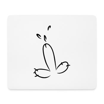 FUNNY PENIS, PIMMEL WITH SPERM HAND-DRAWN - Mouse Pad (horizontal) - white - Front