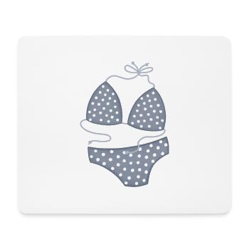PolkaDot Bikini Muster - Mousepad (Querformat) - Weiß - Vorne