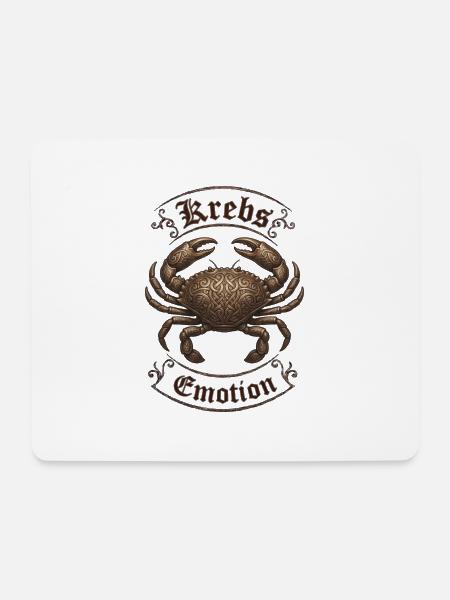 Krebs Emotion Ornament - Mousepad (Querformat) - Weiß