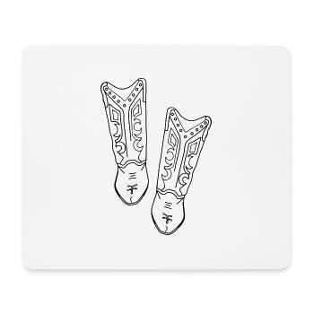 Cowboy, girl, Boots, Western, Style - Mouse Pad (horizontal) - white - Front