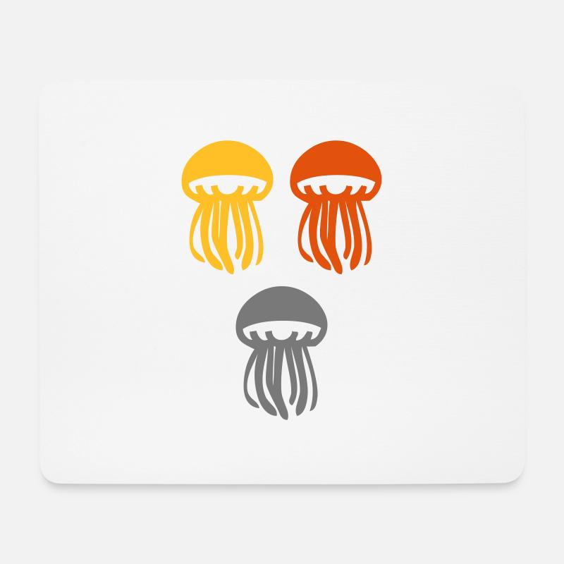 Quallen - Mousepad (Querformat) - Weiß