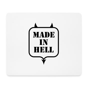 MADE IN HELL - Mouse Pad (horizontal) - white - Front