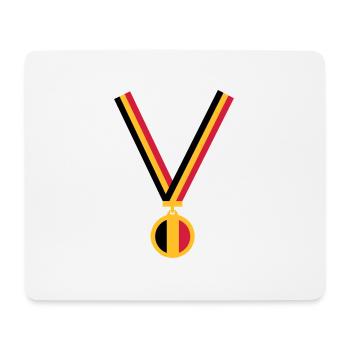 gold_medal_be_flag_3_clr - Tapis de souris (format paysage) - blanc - Devant