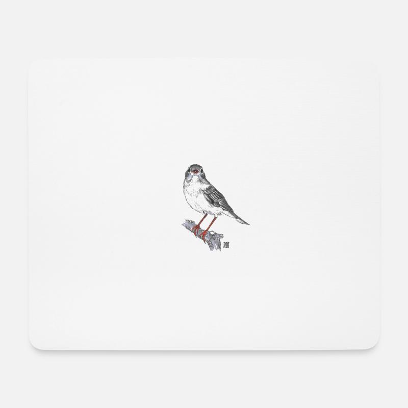 Vogel, Lerche - Mousepad (Querformat) - Weiß