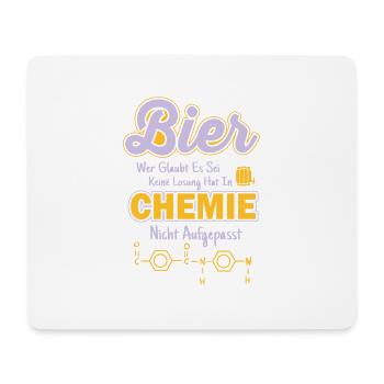 Bier ist eine Lösung - Mousepad (Querformat) - Weiß - Vorne