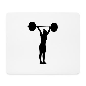 Stoßen Endposition Frau - Mousepad (Querformat) - Weiß - Vorne
