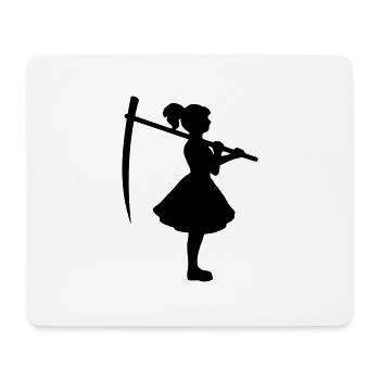 Kate mit Sense - Mousepad (Querformat) - Weiß - Vorne