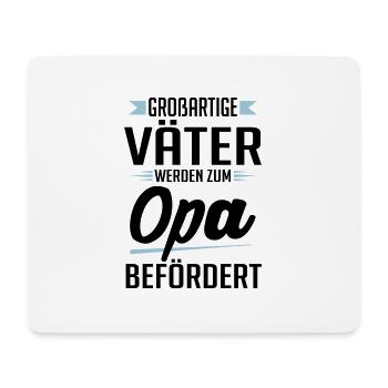 großartige Väter werden zum Opa befördert - Mousepad (Querformat) - Weiß - Vorne