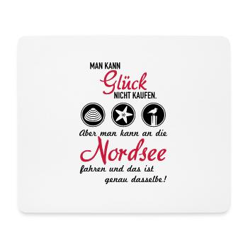 Glück Nordsee - Mousepad (Querformat) - Weiß - Vorne