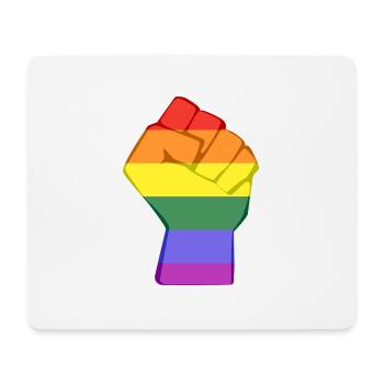 LGBT fist - Mouse Pad (horizontal) - white - Front