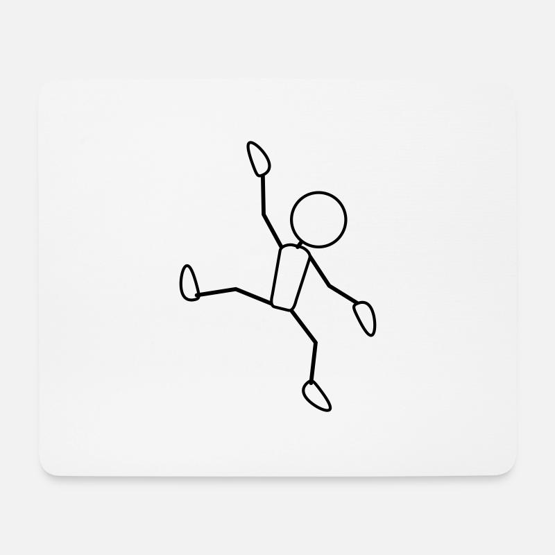 happy_dancing_1c - Mousepad (Querformat) - Weiß