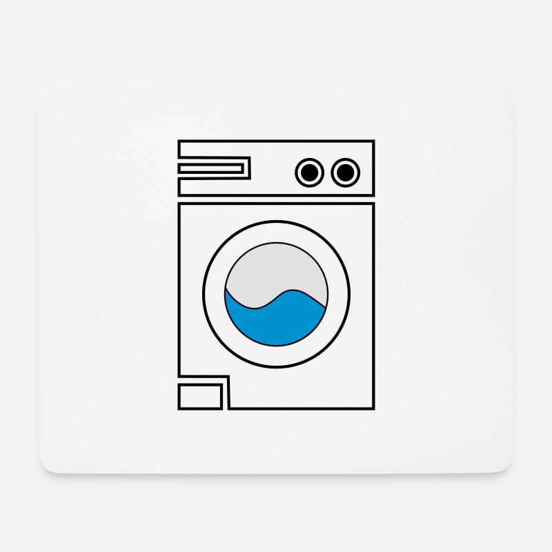 Waschmaschine - Mousepad (Querformat) - Weiß