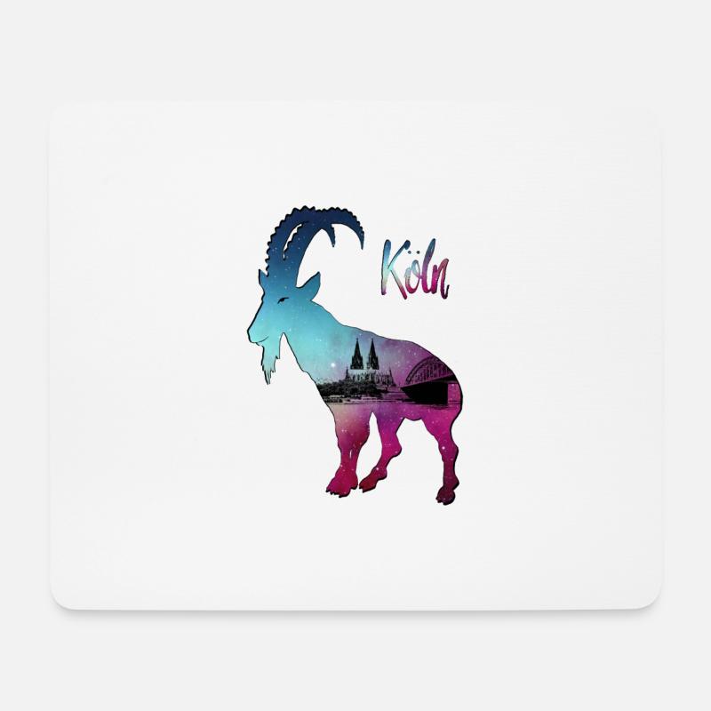 Köln Geißbock Hennes - Mousepad (Querformat) - Weiß