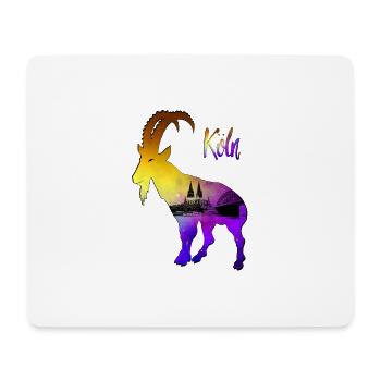 Köln Geißbock Hennes - Mousepad (Querformat) - Weiß - Vorne