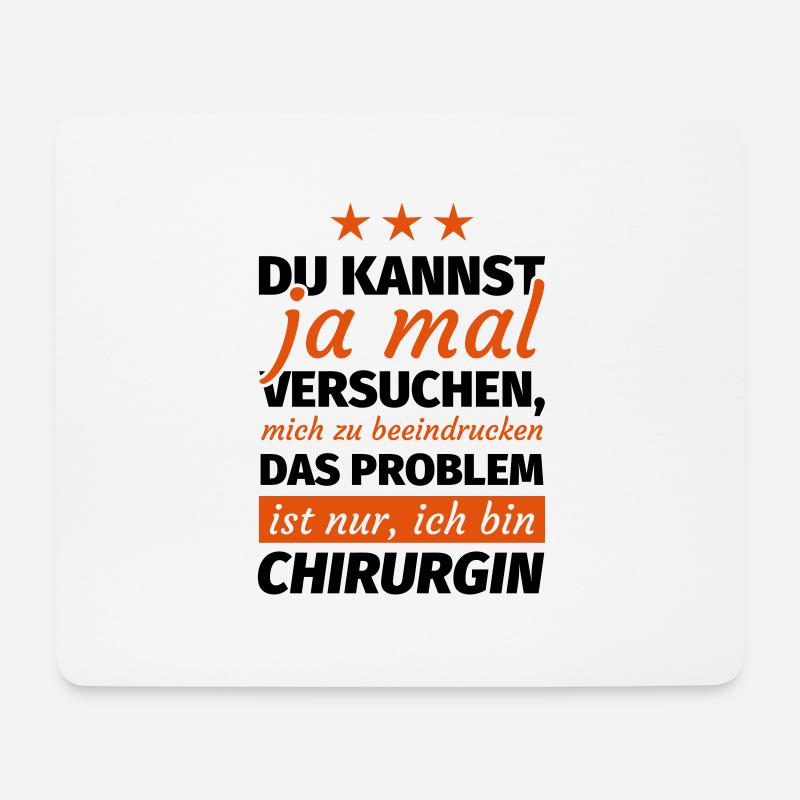 Chirurgin - Mousepad (Querformat) - Weiß