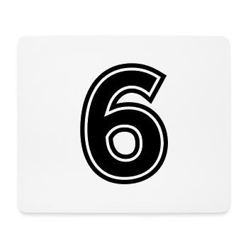 number_six - Tapis de souris (format paysage) - blanc - Devant