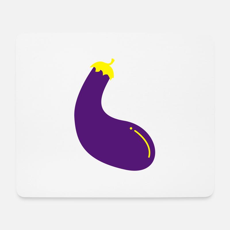 Aubergine - Mousepad (Querformat) - Weiß