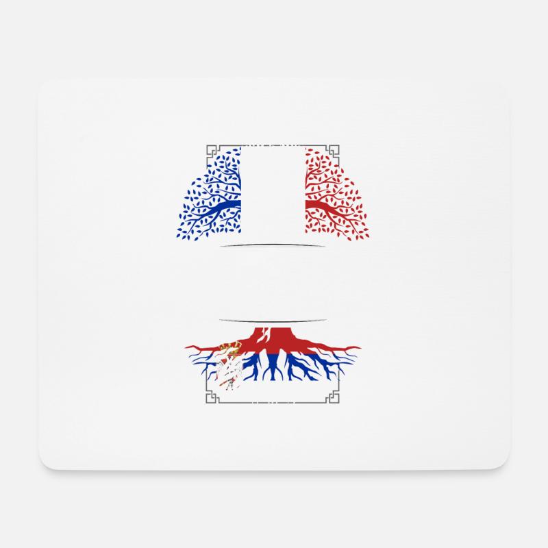 Racines Serbes - Tapis de souris (format paysage) - blanc
