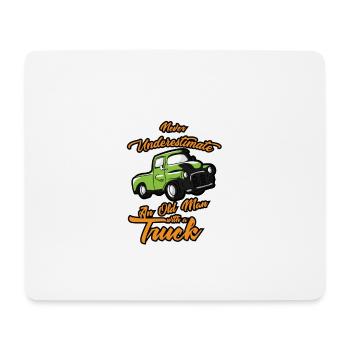Grandpa Old Man OFF-ROAD pickup truck gift - Mouse Pad (horizontal) - white - Front