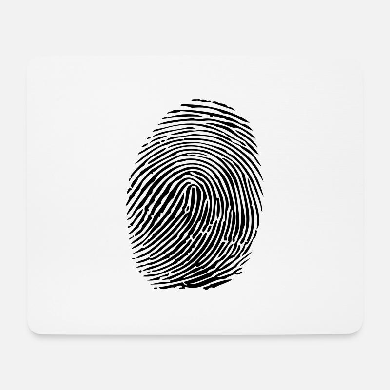vingerafdruk - Mousepad (Querformat) - Weiß