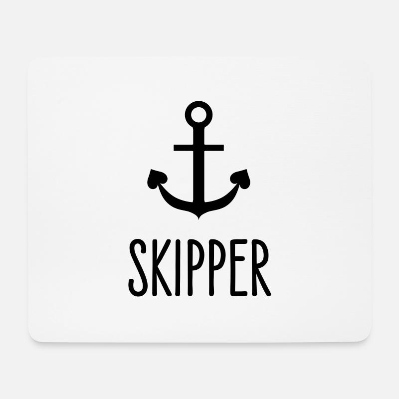 Crew - Skipper Segeln Charter Mannschaft - Mousepad (Querformat) - Weiß