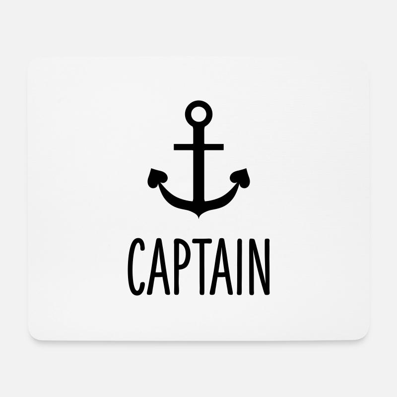 Crew - Captain Segeln Charter Mannschaft Kapitän - Mousepad (Querformat) - Weiß
