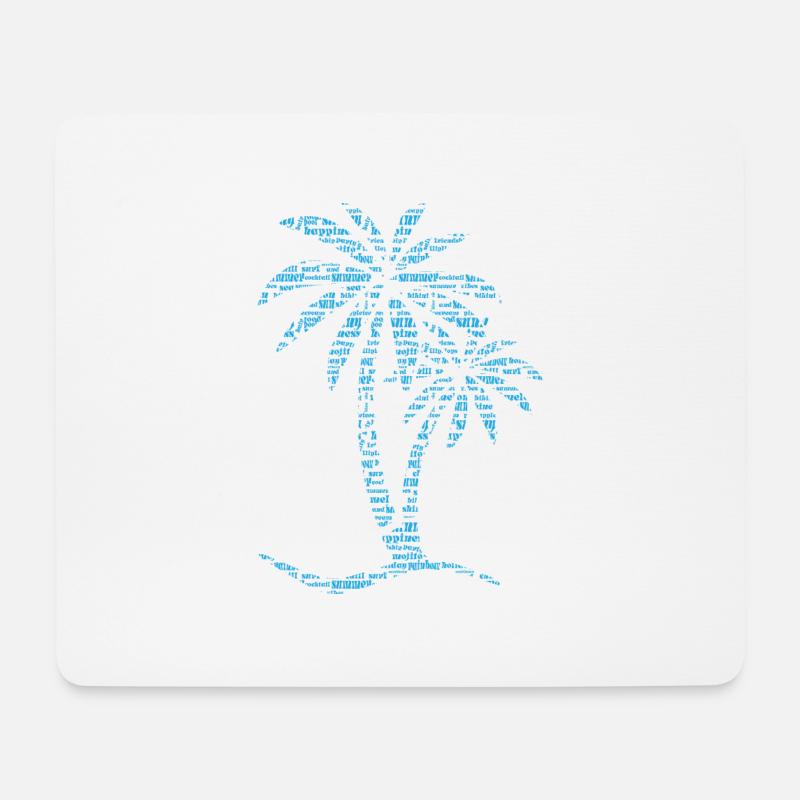 Palme OCEAN - Mousepad (Querformat) - Weiß