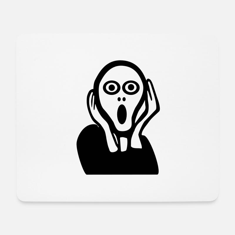 Der Schrei, die Krise - Mousepad (Querformat) - Weiß