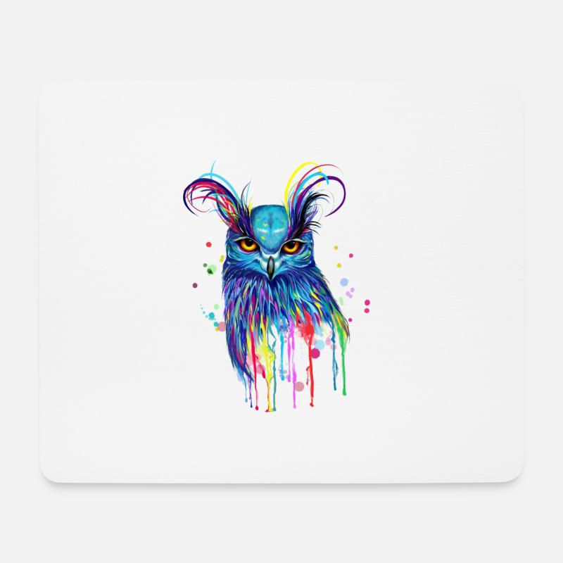 CHOUETTE HIBOU - Mousepad (Querformat) - Weiß