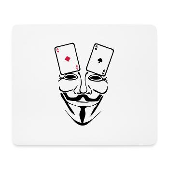 anonymen Maske Maske Karten-Poker as1 - Mousepad (Querformat) - Weiß - Vorne