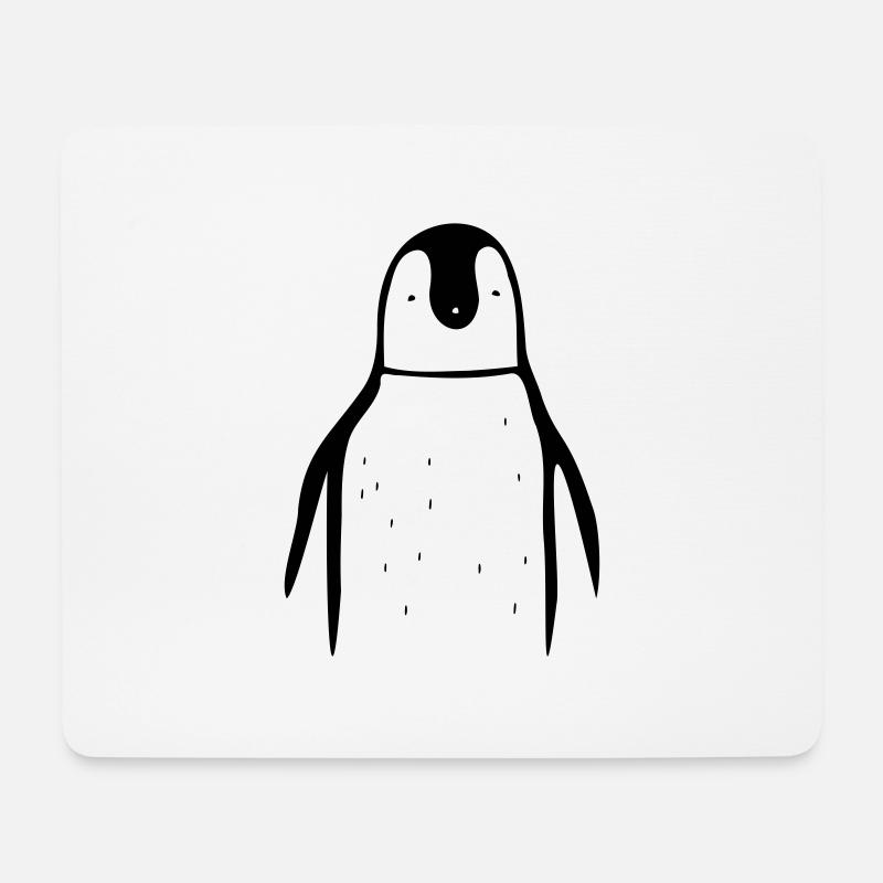 pinguin - Mousepad (Querformat) - Weiß