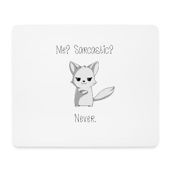 Sarkastische Katze - Mousepad (Querformat) - Weiß - Vorne