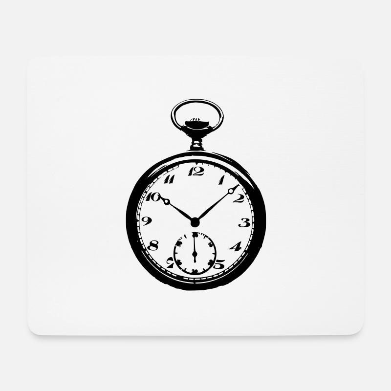 Taschenuhr Pocketwatch - Mousepad (Querformat) - Weiß
