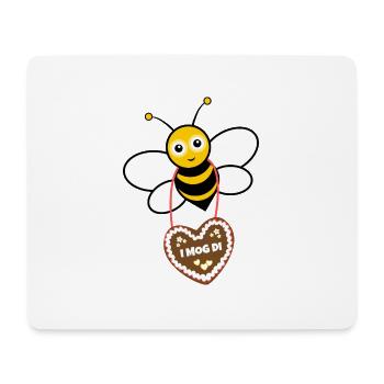 in love bee on the - Mouse Pad (horizontal) - white - Front