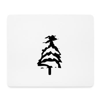 cold snow christmas tree fir tree fir stars - Mouse Pad (horizontal) - white - Front