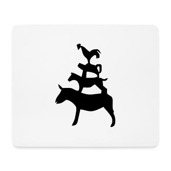 Bremer Stadtmusikanten / Bremen town musicians - Mousepad (Querformat) - Weiß - Vorne