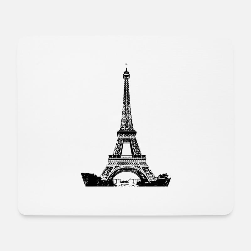Eifelturm - Mousepad (Querformat) - Weiß