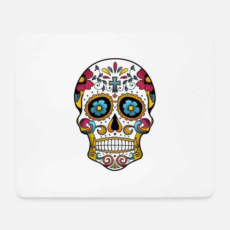 La Calavera Catrina - Mousepad (Querformat) - Weiß