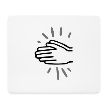 Klatschen - Mousepad (Querformat) - Weiß - Vorne