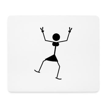 Cool Party Woman - Tapis de souris (format paysage) - blanc - Devant
