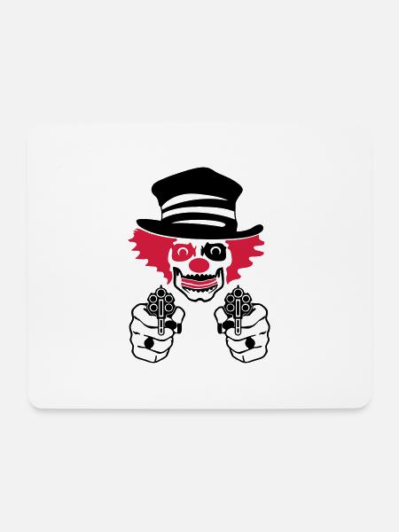 bad circus clown - Mousepad (Querformat) - Weiß