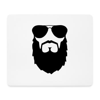 bärtig muslim boss sir gentleman hipster geek - Mousepad (Querformat) - Weiß - Vorne