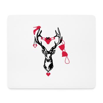 Wiesn Hirsch / / Junggesellenabschied - Mousepad (Querformat) - Weiß - Vorne