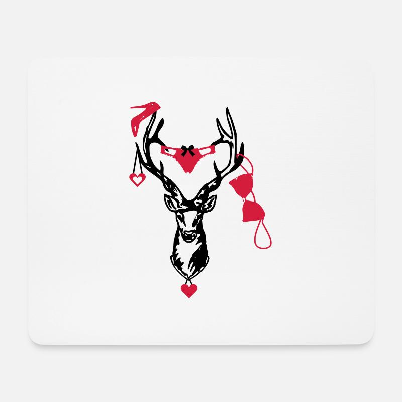 Wiesn Hirsch / / Junggesellenabschied - Mousepad (Querformat) - Weiß