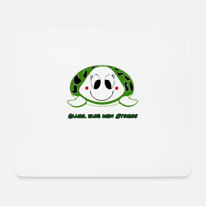 Schildkröte (ALLES, BLOß KEIN STRESS) - Mousepad (Querformat) - Weiß
