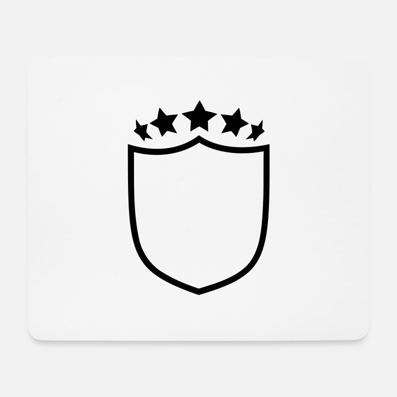 Wappen Sterne leer Vorlage Schild Abzeichen Logo - Mousepad (Querformat) - Weiß
