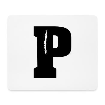 P - Buchstabe - Mousepad (Querformat) - Weiß - Vorne