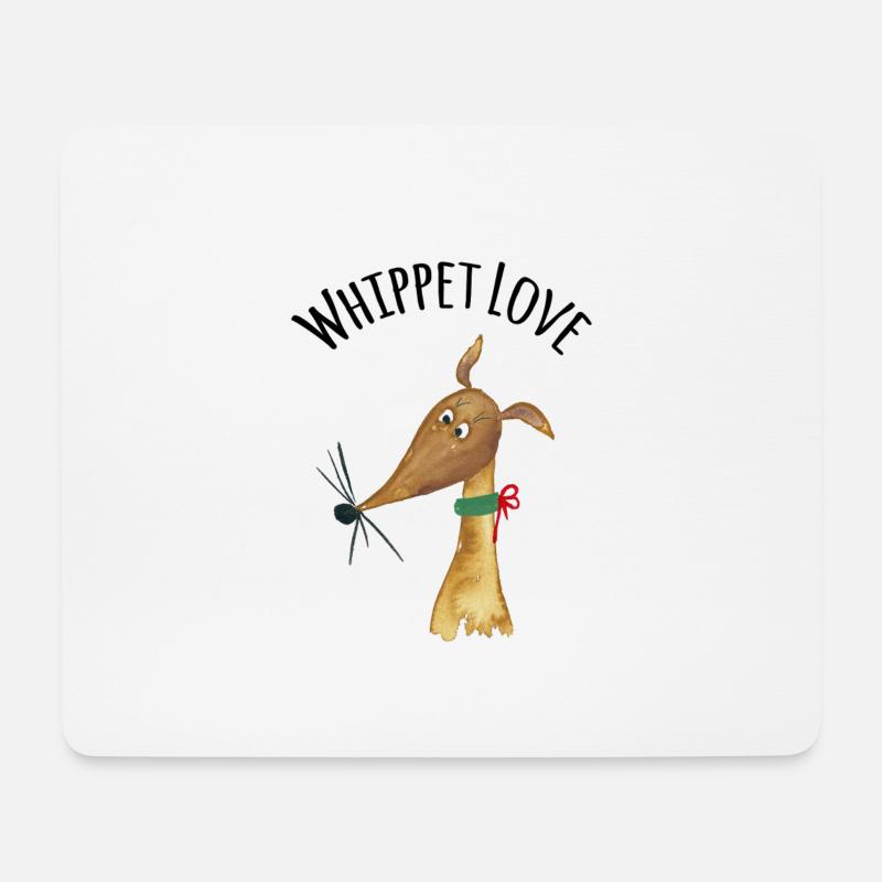 Whippet Love fawn Whippet - Mousepad (Querformat) - Weiß